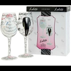 Lolita Bride & Groom Wine Glass Set